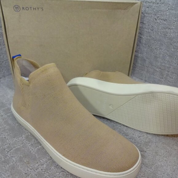 Rothy's Merino The Chelsea Women's Size 12.5 US Camel Knit Pull On Ankle Boots - Picture 11 of 11